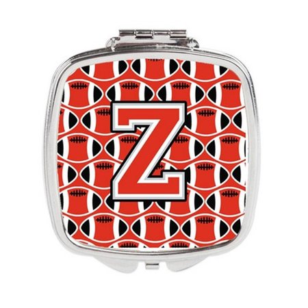 CAROLINES TREASURES Letter Z Football Scarlet and Grey Compact Mirror CJ1067-ZSCM